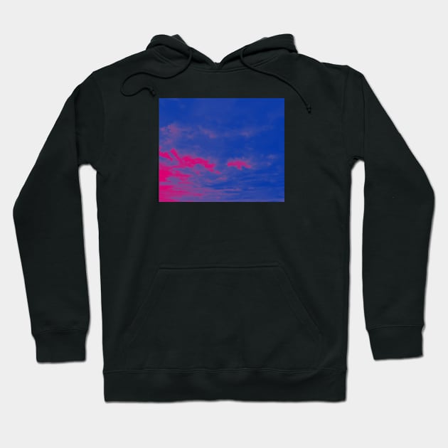 Bi Pride Gradient Cloudy Sky Hoodie by VernenInk